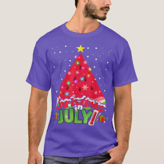 Christmas In July Merry Watermelon Summer Vacation T-Shirt