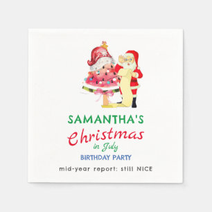 Christmas in July Naughty / Nice Toddler Birthday Napkin