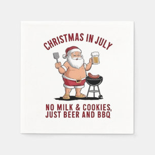 Christmas in July: No Milk, No Cookies, Just Beer Napkin