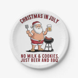 Christmas in July: No Milk, No Cookies, Just Beer  Paper Plate