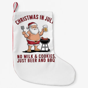 Christmas in July: No Milk, No Cookies, Just Beer Small Christmas Stocking