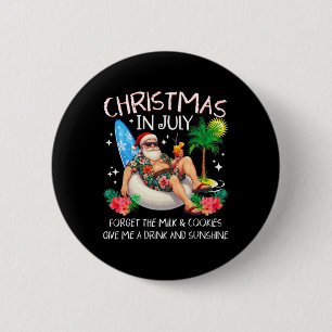 Christmas In July Palm Tree Beach Summer Hawaii Sa 6 Cm Round Badge
