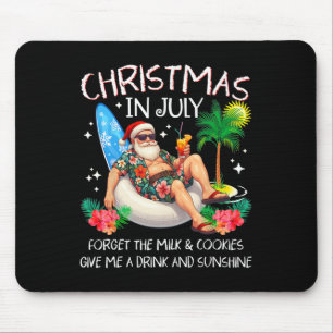 Christmas In July Palm Tree Beach Summer Hawaii Sa Mouse Pad