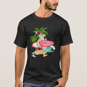 Christmas In July Party Costume Clothing Santa Sur T-Shirt
