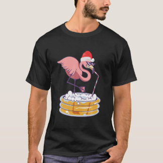 Christmas In July Party Flamingo Bird Summer Vacat T-Shirt