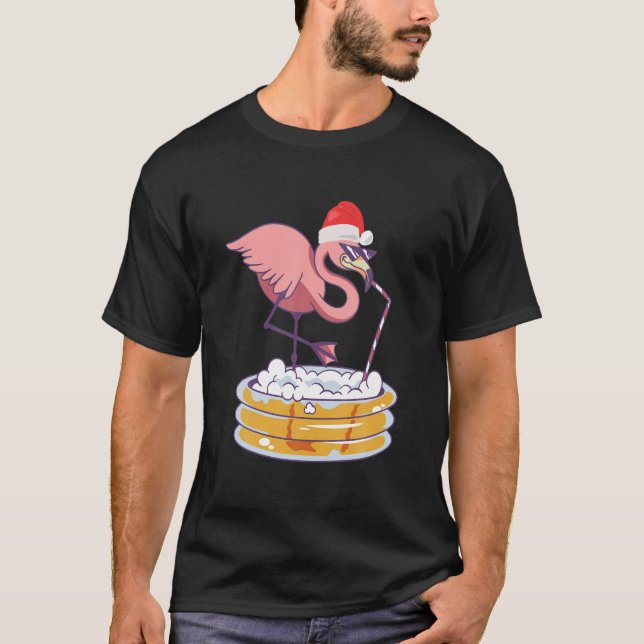 Christmas In July Party Flamingo Bird Summer Vacat T-Shirt (Front)