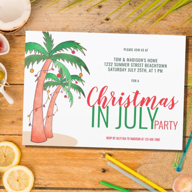 Christmas in July Party Invitation (Creator Uploaded)