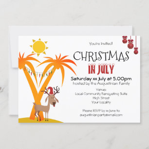 Christmas in July Party Invitation