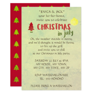 in july christmas invitations announcements zazzle com au