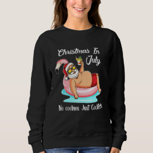 Christmas In July Party With Santa Claus Swim Sweatshirt