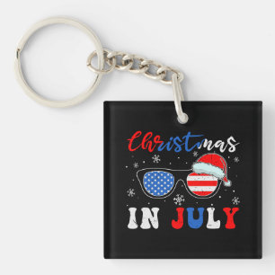 "Christmas in July" – Patriotic Sunglasses Key Ring