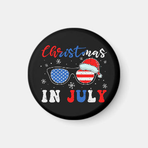 "Christmas in July" – Patriotic Sunglasses  Magnet