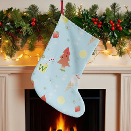 Christmas in July Pattern Christmas Stocking