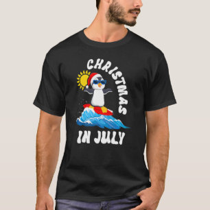 Christmas In July Penguin Sunglasses Beach Summer  T-Shirt