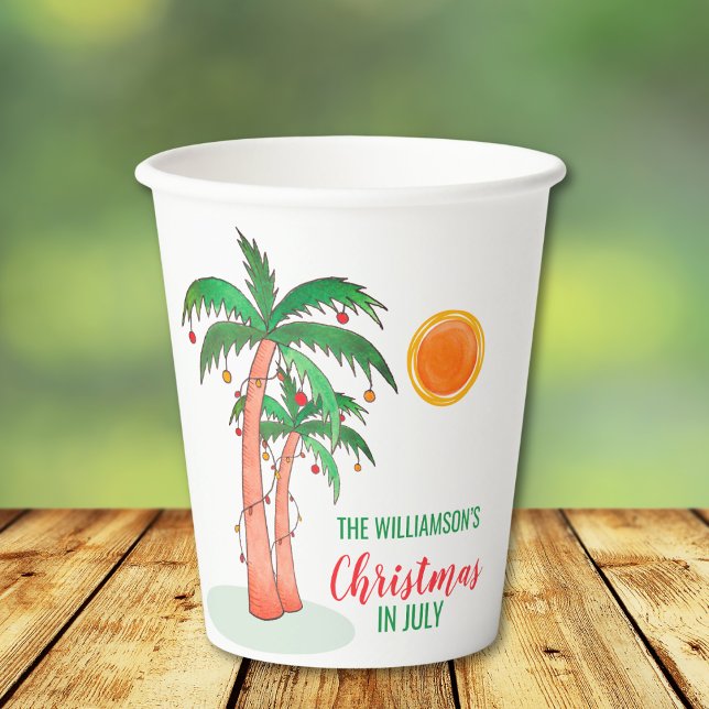 Christmas in July Personalised Paper Cups (Creator Uploaded)