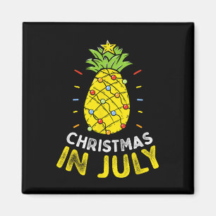 Christmas In July Pineapple Tree Summer Party Kids Magnet