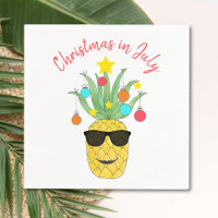 Christmas in July Pineapple Tropical Holiday