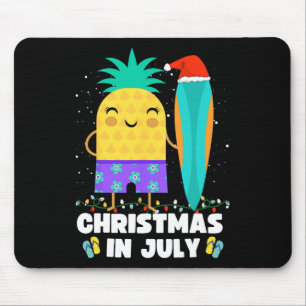Christmas In July Pineapple Xmas In July Decoratio Mouse Pad