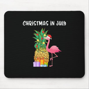 Christmas In July Pineapple Xmas Tree Flamingo San Mouse Pad