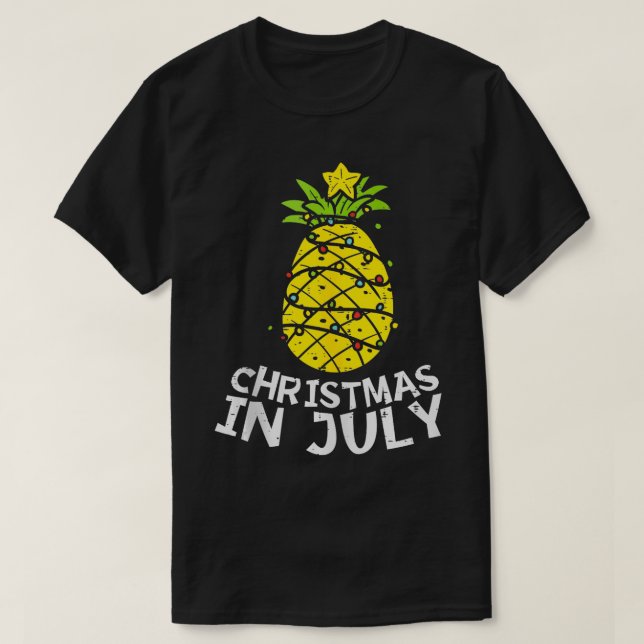Christmas In July Pineapple Xmas Tree Summer Men W T-Shirt (Design Front)