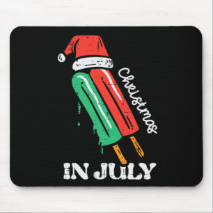 Christmas In July Popsicle Santa Xmas Summer Men W Mouse Pad