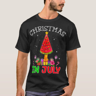 Christmas In July  Popsicle Watermelon Graphic Plu T-Shirt