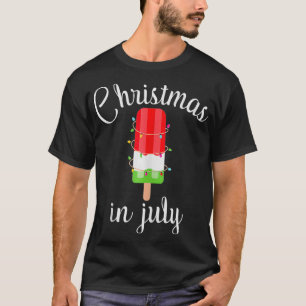 Christmas in July  Popsicle Watermelon Graphic Plu T-Shirt