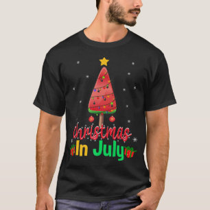 Christmas In July Popsicle Watermelon Graphic Plu T-Shirt