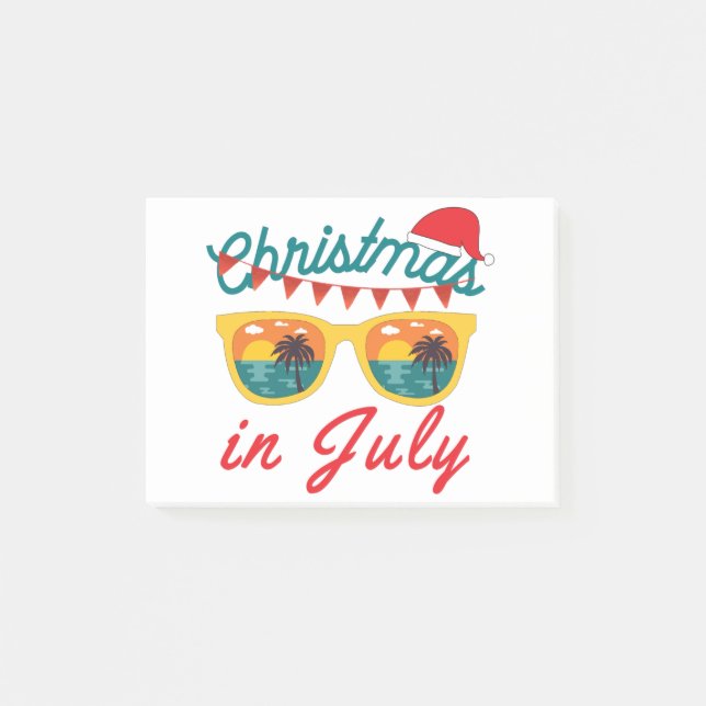 Christmas In July Post-it Notes (Front)