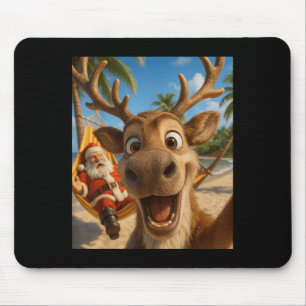 Christmas In July – Reindeer Selfie Santa Boys Kid Mouse Pad