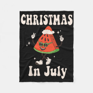 Christmas In July Retro Watermelon Kids Boys Toddl Fleece Blanket