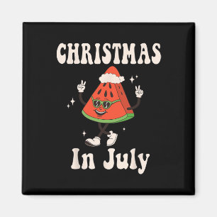 Christmas In July Retro Watermelon Kids Boys Toddl Magnet