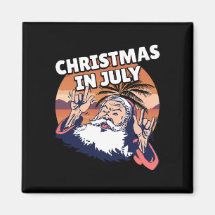 Christmas In July Santa 2 Magnet