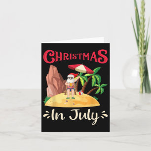 Christmas In July Santa Beach Celebration  Card