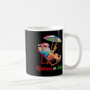 Christmas In July Santa Beach Chair Umbrella Tail Coffee Mug
