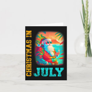 Christmas In July Santa Beach Summer Summer Card