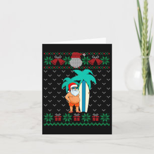Christmas In July Santa Beach Vacation Card