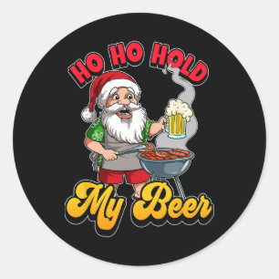 Christmas In July Santa Classic Round Sticker