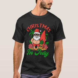 Christmas In July Santa Claus Vacation Summer Men T-Shirt