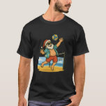 Christmas in July Santa Claus Volleyball Beach  T-Shirt<br><div class="desc">Christmas in July Santa Claus Volleyball Beach</div>
