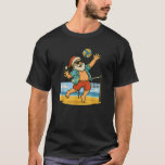 Christmas in July Santa Claus Volleyball Beach  T-Shirt<br><div class="desc">Christmas in July Santa Claus Volleyball Beach</div>