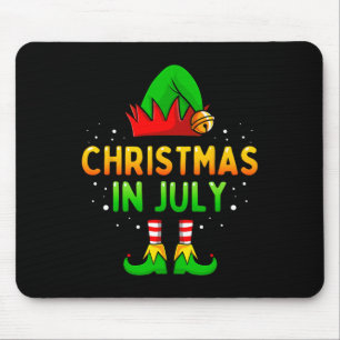 Christmas In July Santa Elf Funny Xmas Men Women K Mouse Pad
