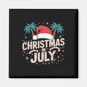 Christmas In July Santa Hat Funny Xmas Men Women K Magnet
