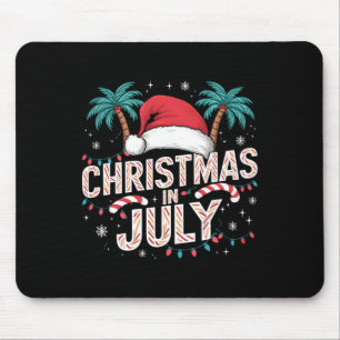 Christmas In July Santa Hat Funny Xmas Men Women K Mouse Pad