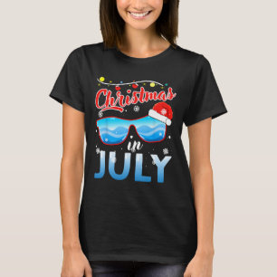 Christmas In July Santa Hat Sungles Men Women Kids T-Shirt