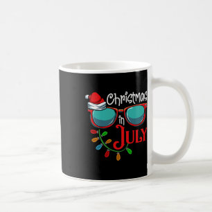 Christmas In July Santa Hat Sungles Summer Celebra Coffee Mug