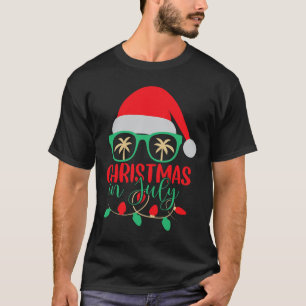 Christmas In July Santa Hat Sungles Summer Celebra T-Shirt