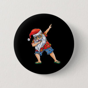 Christmas In July Santa Hawaiian 6 Cm Round Badge