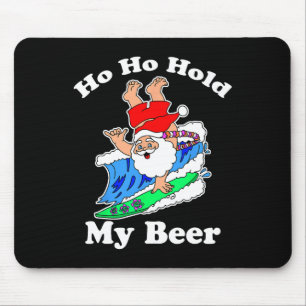 Christmas In July Santa Hawaiian Surfing Mouse Pad