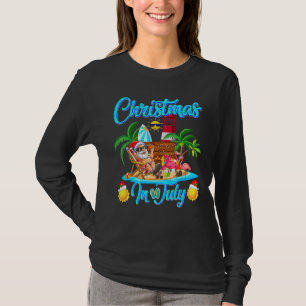 Christmas In July Santa Summer Beach Vacation Fam T-Shirt